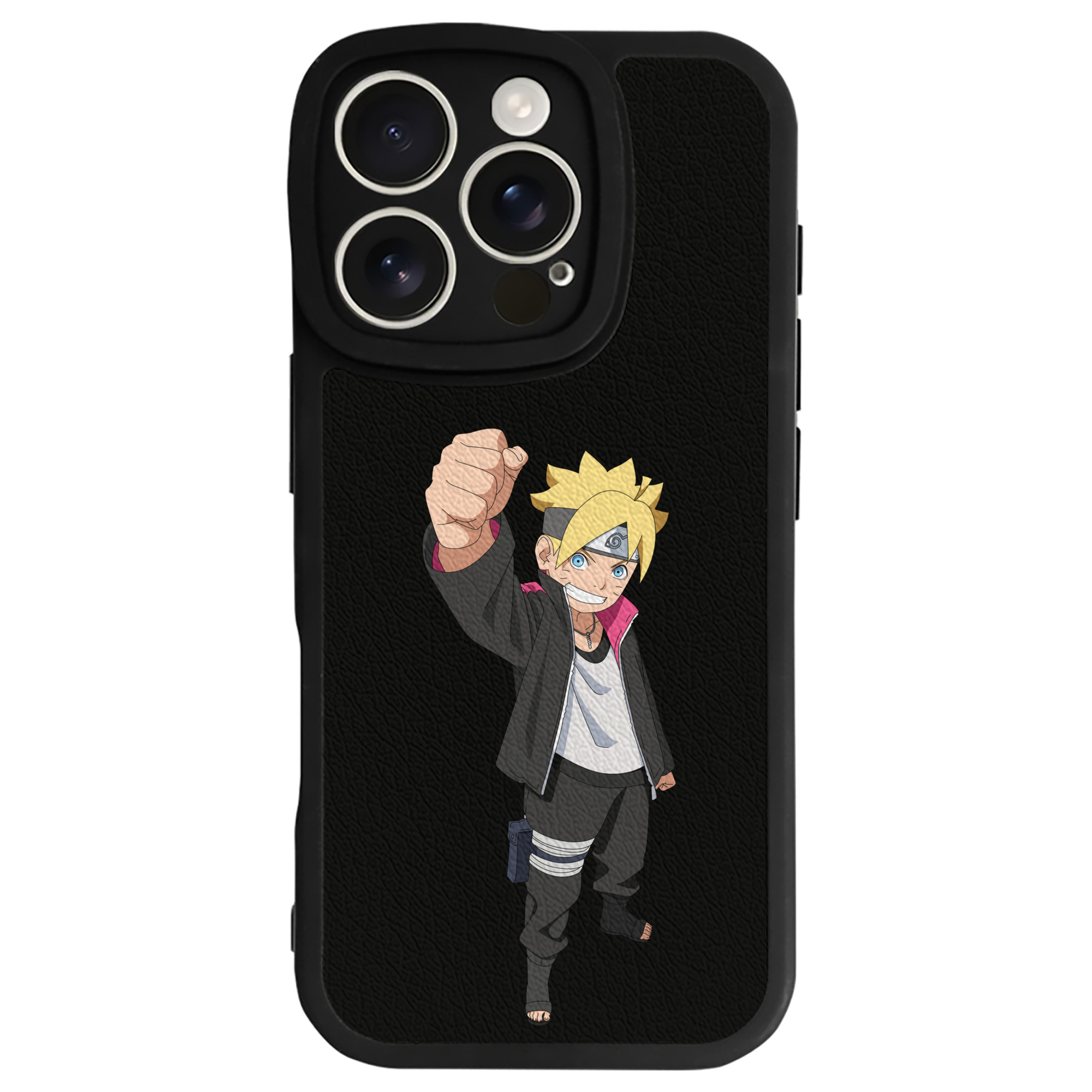 （画像用） NARUTO -ナルト- うずまき ボルト Uzumaki Boruto 【iPhone 16シリーズ対応】シリコンスマホケース（レザー調） 材質：シリコン